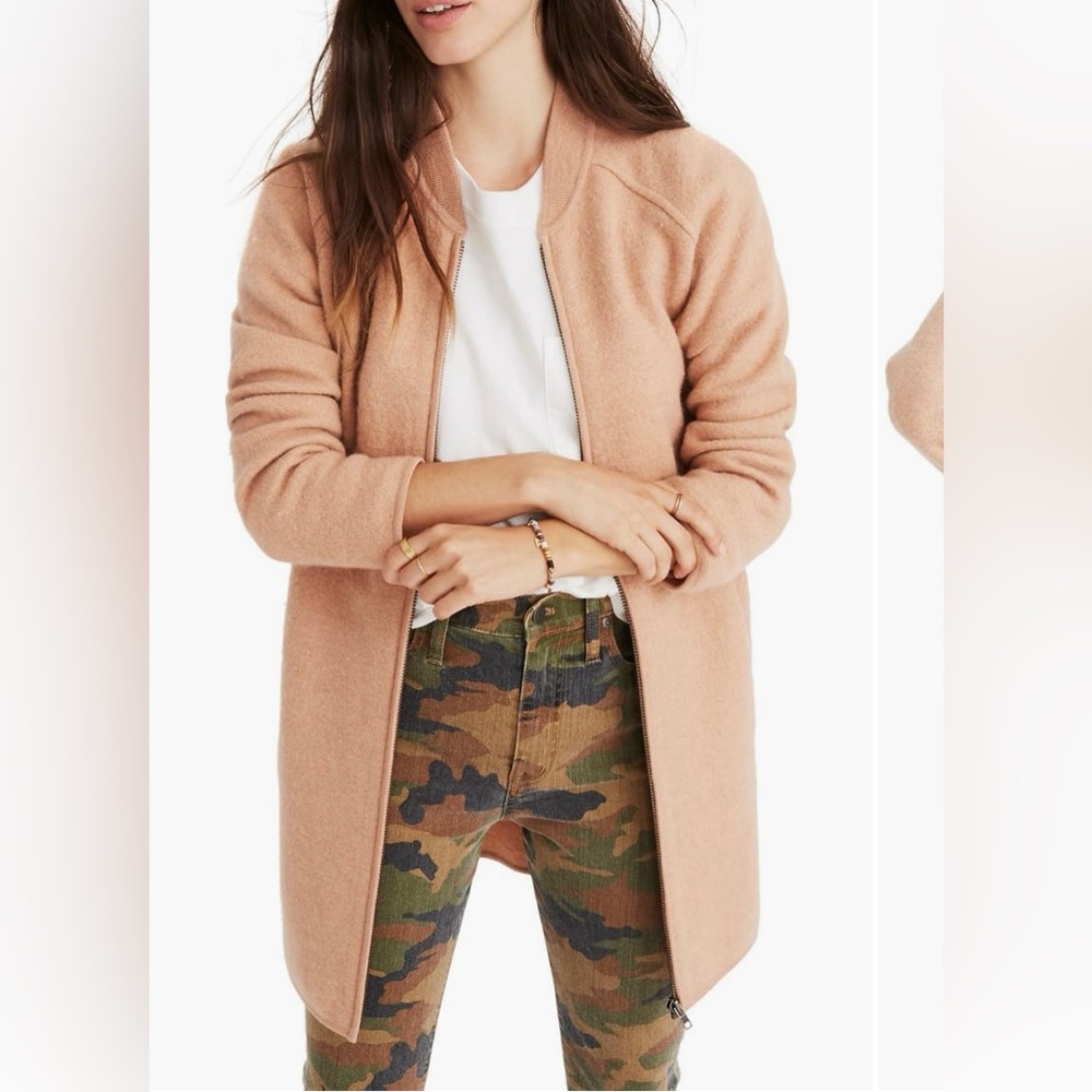 Madewell Camel Wool Zip Jacket